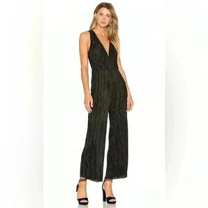 Revolve line + dot sophora black jumpsuit small